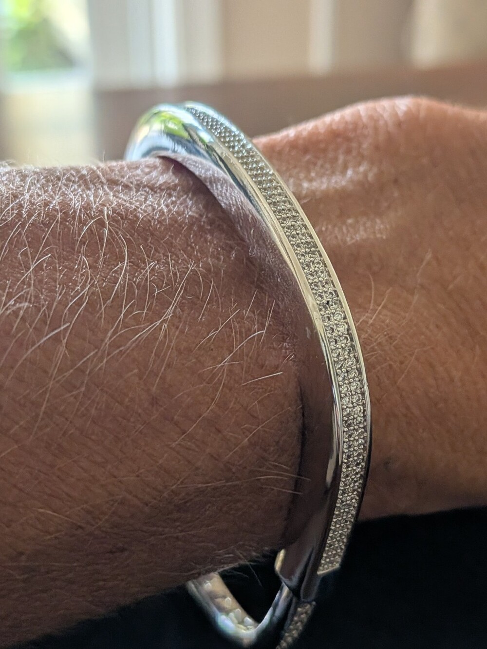 Silver-Tone Pavé Cuff Bracelet